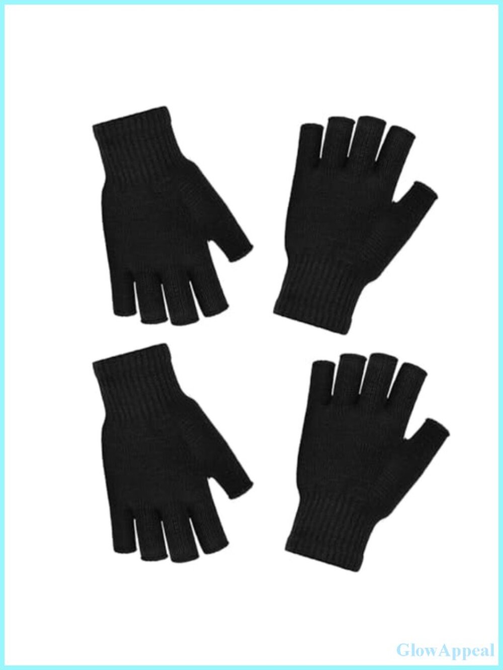 Acrylic Half Finger Gloves Unisex Winter Knit Touchscreen Gloves for Driving